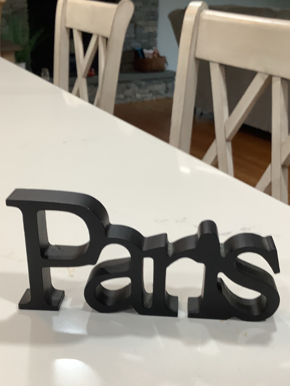 Black 'Paris' Decorative Script Sign